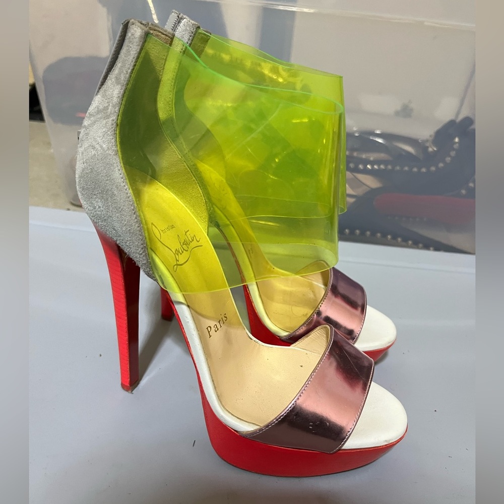 Christian Louboutin Multicolor Leather and PVC Dufoura Platform